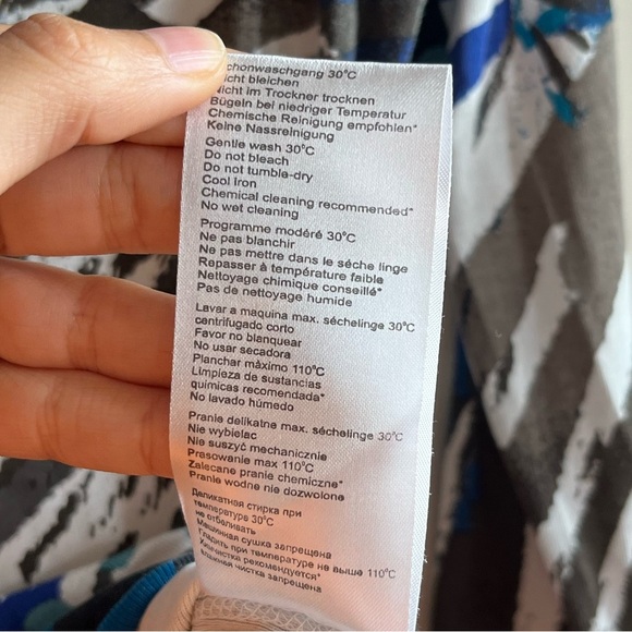 OLSEN Europe Organic Cotton Abstract Y2K Shirt Top size 4 - Picture 4 of 7